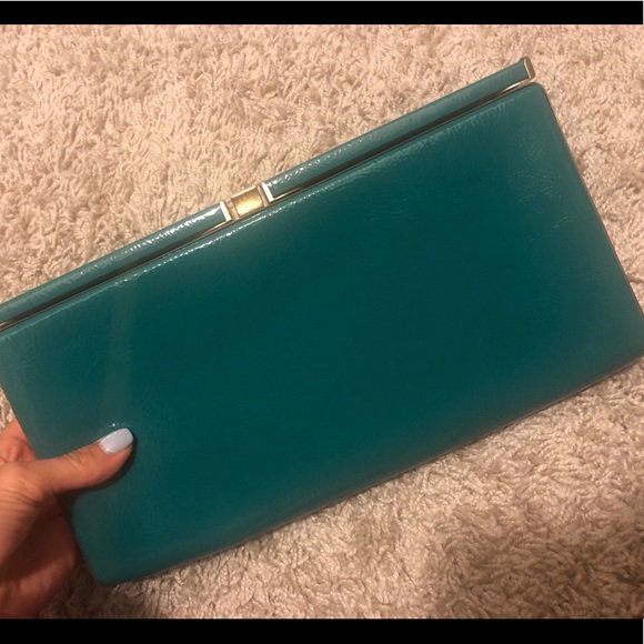Icing Handbags - Icing Teal with Gold hardware box clutch Icing Handbags - Icing Teal with Gold hardware box clutch